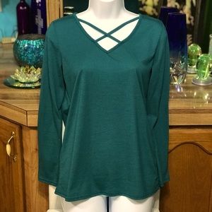 OverMal  green long sleeve top